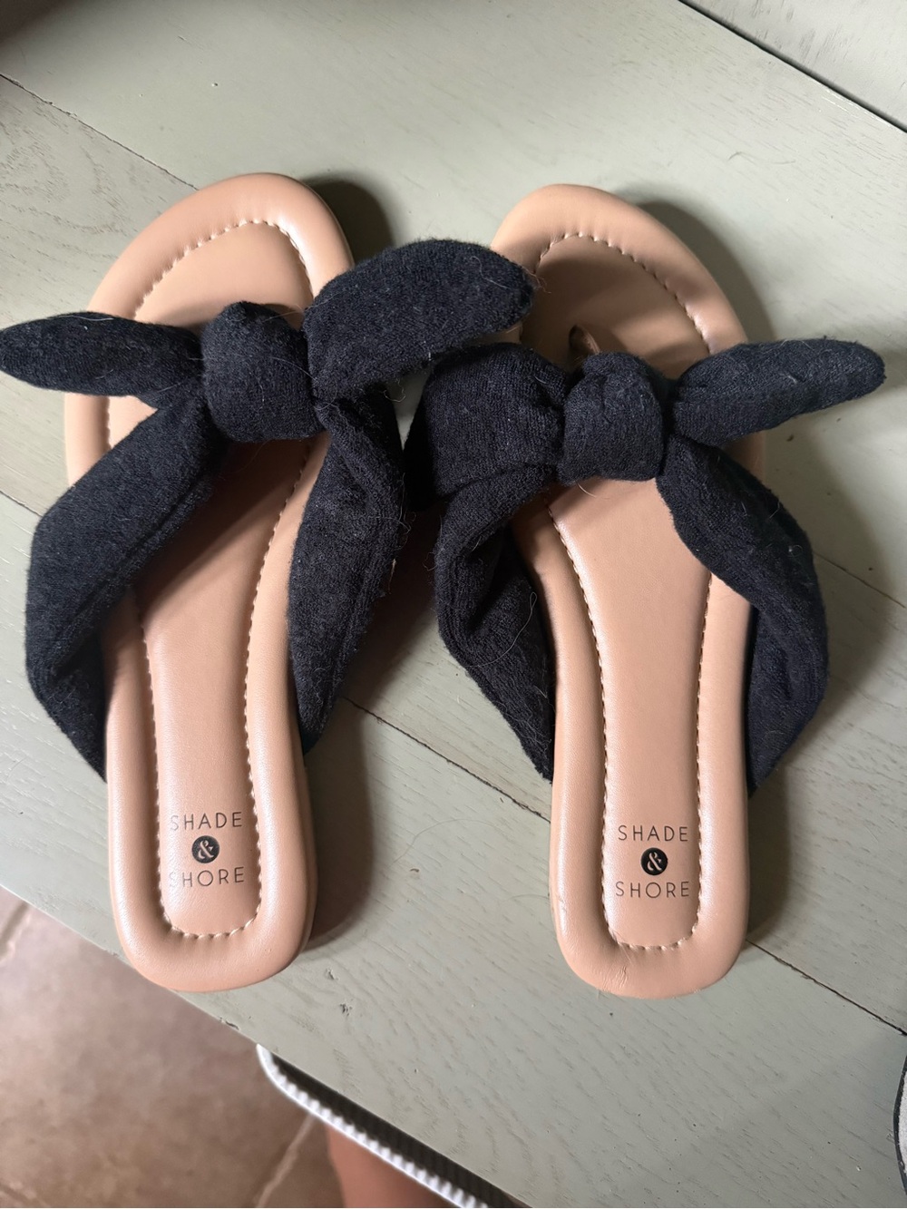 Target Shade & Shore Black Knot-Top Women's Sandals